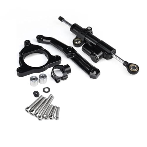 ZEEBQHKLW Motorradlenker Stabilisator Für Kawasaki Z800 Z800 Z800E 2013 2014 2015 2016 Motorräder Lenkung Stabilisieren Dämpfer Halterung Mount Kit(Black - Black) von ZEEBQHKLW