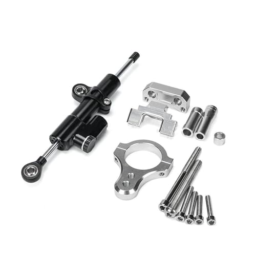ZEEBQHKLW Motorradlenker Stabilisator Für Y&amaha YZF R3 YZF R25 MT-03 MT-25 MT03 MT25 2013-2016 Motorräder Stoßdämpferhalterung Lenkungsstabilisator Mount Kit(Black-Set B) von ZEEBQHKLW