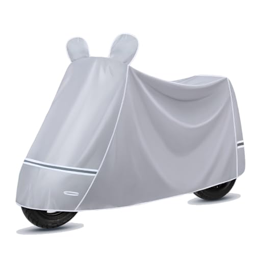 ZEEGII Motorrad Abdeckplane Für HON-DA CR-V CRV 2002-2023 2024 2025, Motorradplane for Scooters with Rearview Mirror Cover, Lock Holes and Reflective Strips, Dustproof,Grey-250 * 110 von ZEEGII