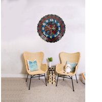 Einzigartige Wand Uhr, Keramik Geprägte Handgemachte Wohndekor, Runde Wanduhr, Moderne Küche Wanddekoration, Hausfrau Geschenk von ZEEMRusticHomeDecor