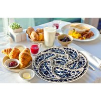 Frühstück Snack Serviertablett Set, Nüsse Gerichte, Handgefertigte Vorspeisenschalen, Keramik Platten, Essset Geschenk Frühstück Snack Serviertablett Set, Nüsse Gerichte, Handgefertigte Vorspeisenschalen, Keramik Platten, Essset Geschenk von ZEEMRusticHomeDecor