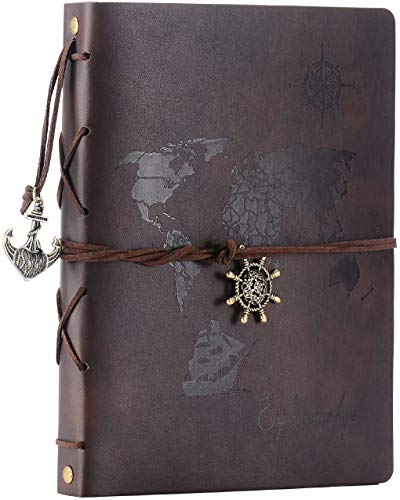 ZEEYUAN Fotoalbum zum Selbstgestalten 60 Seiten 22x27.3cm Weltkarte Gästebuch Leder Fotobuch mit Fotoecken als Geschenk zum Valentinstag Geburtstag und Weihnachten für Frau und Mann von ZEEYUAN