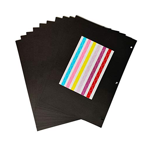 ZEEYUAN Tonkarton 10 Blatt Kraftpapier mit Ringloch Papier Geschenke zum Basteln 18.5 * 26cm DIY-Bedarf für DIY Scrapbooking Dekor von ZEEYUAN