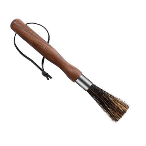 Kaffeepinsel, Kaffeebürste, Kaffee Pinsel für Barista, Kaffeemühle Reinigungsbürste, Kaffeevollautomat, Küchenpinsel Barista Zubehör Walnussholz von ZEHOYIC