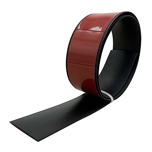 Übergangsprofil Selbstklebend, 5 cm breit Selbstklebend Vinyl Übergangsschiene, Boden Abdeckleiste, Bodenprofil Schiene Laminat Für die Dekoration von Fugen in Holzböden (1M Schwarz) von ZEHOYIC
