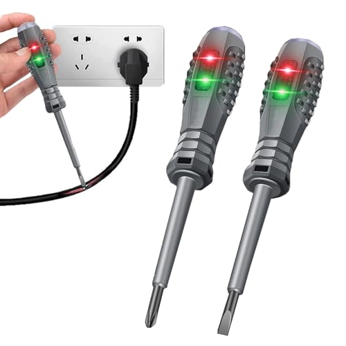 2Pcs 2-in-1 High Torque Strong Magnetic Screwdriver Electricity Detector, Magnetic Screwdriver Tester Pen 2-in-1, High Torque Alloy Dual Light Color Light Measuring Electric Pen 2Pcs 2-in-1 High Torque Strong Magnetic Screwdriver Electricity Detector, Magnetic Screwdriver Tester Pen 2-in-1, High Torque Alloy Dual Light Color Light Measuring Electric Pen von ZEID