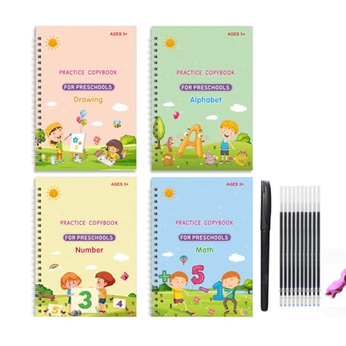 Mcgotasy Fullofcarts Writing Books, Reusable Magic Handwriting Practice Set, Letter and Number Tracing Workbook with Pens Mcgotasy Fullofcarts Writing Books, Reusable Magic Handwriting Practice Set, Letter and Number Tracing Workbook with Pens von ZEID
