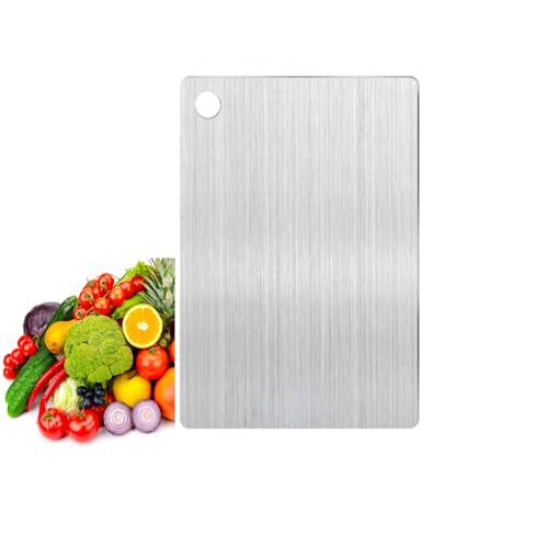 Titan Schneidebrett, Titanium Cutting Board Multifunktion Doppelseitiges Lebensmittel Grade Stainless Steel Cutting Board Titan Schneidebretter für Küche (30 * 20cm) von ZEIEYA