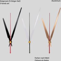 Zeigersatz 14 cm - in Farben Schwarz Weiß Gold Aus Aluminium Uhrzeiger Set 140 Mm von ZEIGERZEIT