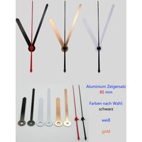 Zeigersatz 8, 5 cm - Schwarz Weiß Gold Aus Aluminium 85 Mm Für Diy Wanduhr Tischuhr Reparatur Kompatibel Uhrzeiger Set Zeigersatz 8, 5 cm - Schwarz Weiß Gold Aus Aluminium 85 Mm Für Diy Wanduhr Tischuhr Reparatur Kompatibel Uhrzeiger Set von ZEIGERZEIT