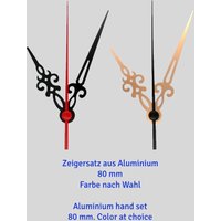Zeigersatz 8 cm - Schwarz Gold Aus Aluminium 80 Mm Für Diy Wanduhr Tischuhr Reparatur Kompatibel Uhrzeiger Set von ZEIGERZEIT
