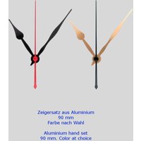 Zeigersatz 9 cm - Schwarz Gold Aus Aluminium 90 Mm Für Diy Wanduhr Tischuhr Reparatur Kompatibel Uhrzeiger Set von ZEIGERZEIT