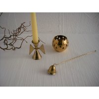 3Er Set Kerzenhalter Windlicht Kerzenlöscher Messing Vintage Kerzenständer Kerzenleuchter von ZEITJUWELEN