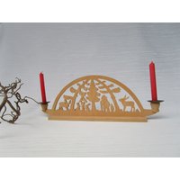 Kleiner Weihnachtsleuchter Schwibbogen Kerzenleuchter Holz Weihnachtsdeko Kleiner Weihnachtsleuchter Schwibbogen Kerzenleuchter Holz Weihnachtsdeko von ZEITJUWELEN