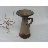Vintage Grosse Vase Kerzenhalter Keramik 60Er Jahre Carstens Töpferei Krug von ZEITJUWELEN