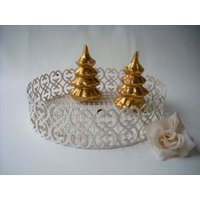 Vintage Schale Metall Pflanzschale Aufbewahrung Shabby Chic von ZEITJUWELEN