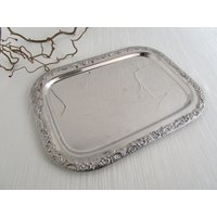 Vintage Serviertablett Wmf Edelstahl Tablett Servierplatte Vintage Serviertablett Wmf Edelstahl Tablett Servierplatte von ZEITJUWELEN