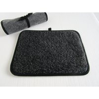 Wandersitzkissen Schurwolle Filz Dunkelgrau Wandern Neu Sitzkissen Camping Konzert Stadion Kinderspielplatz Kirche von ZEITJUWELEN