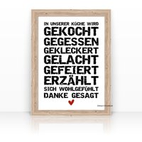 In Unserer Küche - Kunstdruck Poster -Küchenposter von ZEITRAUMKUNSTDRUCKE