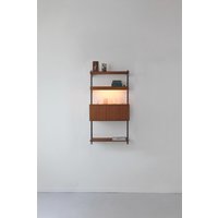 Unique Kai Kristiansen 1 Bay Teak Wall Unit | Fm Furniture Modulares Wandregal Midcentury Danish Design Teak von ZEITWERTFurniture