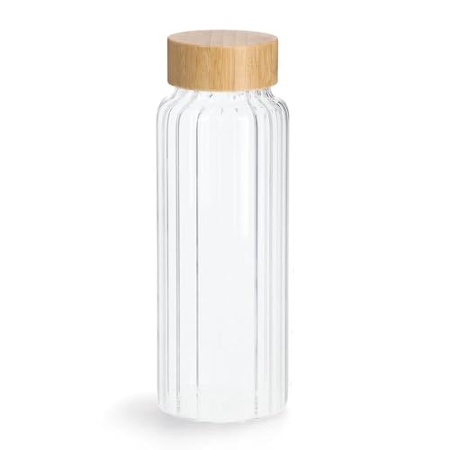 Glasflasche m. Bambusdeckel, 1000 ml von ZELLER PRESENT SCHÖNER LEBEN. PRAKTISCH WOHNEN.
