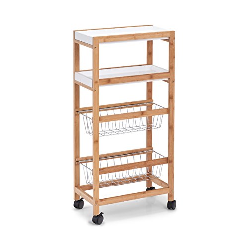 ZELLER PRESENT SCHÖNER LEBEN. PRAKTISCH WOHNEN. Nischen-Rollwagen, Bamboo/MDF von ZELLER PRESENT SCHÖNER LEBEN. PRAKTISCH WOHNEN.