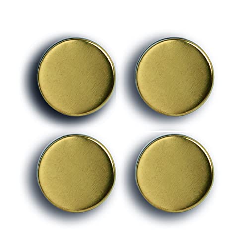 Zeller 11234 Magnet-Set, 4-TLG., extra stark, Gold, ca. Ø 2,3 x 0,9 cm von ZELLER PRESENT SCHÖNER LEBEN. PRAKTISCH WOHNEN.