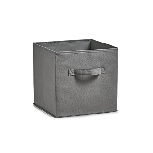 Zeller 14603 Aufbewahrungs Box, faltbar, Vlies, Stoff, grau, 26 x 26 x 26 cm von ZELLER PRESENT SCHÖNER LEBEN. PRAKTISCH WOHNEN.