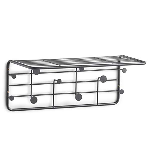 Zeller 17011 Wandgarderobe, Metall, schwarz von ZELLER PRESENT SCHÖNER LEBEN. PRAKTISCH WOHNEN.