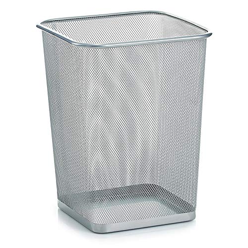 Zeller 18102 Papierkorb, eckig, Mesh, ca. 26,8 x 26,8 x 35,5 cm, Abfalleimer, Abfallkorb, Büro, Arbeitszimmer, Kinderzimmer von ZELLER PRESENT SCHÖNER LEBEN. PRAKTISCH WOHNEN.