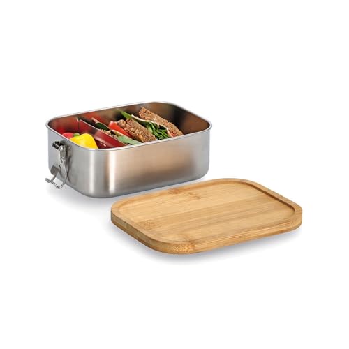 Zeller 19372 Lunch Box m. Clipverschluss, Edelstahl/Bambus von ZELLER PRESENT SCHÖNER LEBEN. PRAKTISCH WOHNEN.
