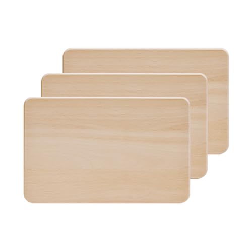Zeller 22004 Vesperbrettchen, 3-er Set, Buche, ca. 22 x 14 x 1 cm, beige, small von ZELLER PRESENT SCHÖNER LEBEN. PRAKTISCH WOHNEN.