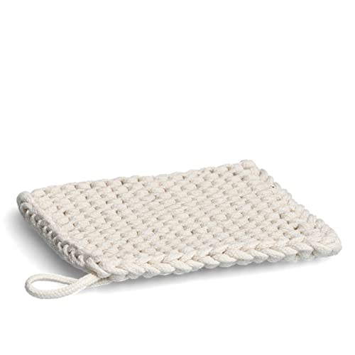 Zeller 24080 Topflappen Nature, Baumwolle, Natur, Makramee Optik, Küchenhelfer im Boho-Style von ZELLER PRESENT SCHÖNER LEBEN. PRAKTISCH WOHNEN.