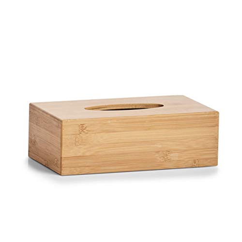 Zeller 25305 Kosmetiktücher-Box, Bamboo, L 27.5 x B 15.5 x H 8.5 cm, Natur von ZELLER PRESENT SCHÖNER LEBEN. PRAKTISCH WOHNEN.