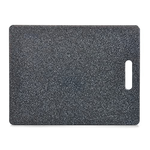 Zeller 26057 Schneidebrett Granitoptik, Kunststoff, ca. 36,5 x 27,5 x 0,8 cm, Anthrazit von ZELLER PRESENT SCHÖNER LEBEN. PRAKTISCH WOHNEN.