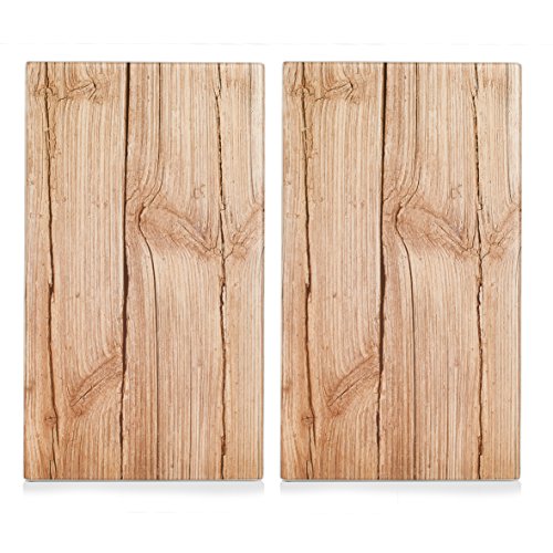 Zeller 26277 Herdabdeck-/Schneideplatten-Set Wood, 2-TLG., ca. 30 x 52 cm von ZELLER PRESENT SCHÖNER LEBEN. PRAKTISCH WOHNEN.