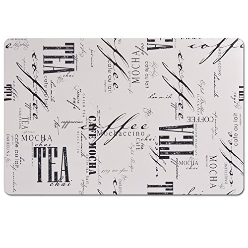 Zeller 26900 Platzset Coffee und Tea, 43,5 x 28,5 cm, weiß von ZELLER PRESENT SCHÖNER LEBEN. PRAKTISCH WOHNEN.