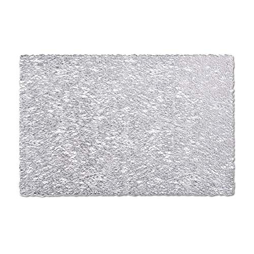 Zeller 26998 Platzset 'Weave', Kunststoff, Silber, ca. 45 x 30 cm von ZELLER PRESENT SCHÖNER LEBEN. PRAKTISCH WOHNEN.