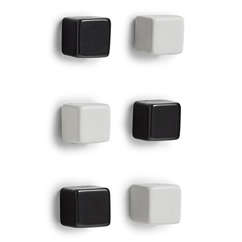 Zeller Magnet-Set Cubes, 6-TLG, Kunststoff/Metall, schwarz/weiß, 1 x 1 x 1 cm, 6-Einheiten von ZELLER PRESENT SCHÖNER LEBEN. PRAKTISCH WOHNEN.