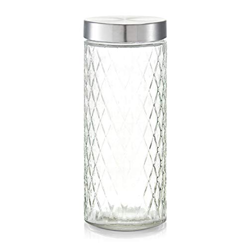 Zeller Vorratsglas 2000 ml Raute mit Metalldeckel Vorratsgefäss Vorratsbehälter von ZELLER PRESENT SCHÖNER LEBEN. PRAKTISCH WOHNEN.