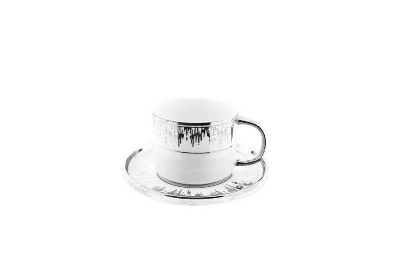 ZELLERFELD Kaffeeservice 12-Teiliges Kaffeeset aus Porzellan mit Untertassen Kaffee Tasse Gold ZELLERFELD Kaffeeservice 12-Teiliges Kaffeeset aus Porzellan mit Untertassen Kaffee Tasse Gold von ZELLERFELD