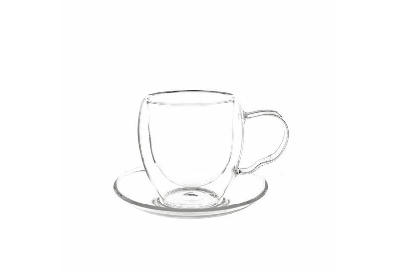 ZELLERFELD Teeglas Trendmax 2 x Teegläser Thermoglas Kaffeegläser Henkel Doppelwand 250ml von ZELLERFELD