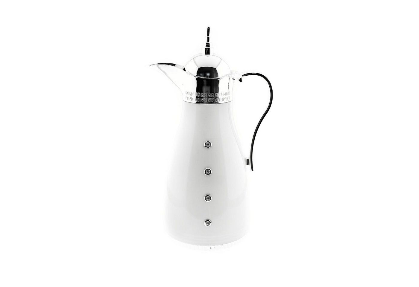 ZELLERFELD Thermobehälter Thermokanne 1L Teekanne Thermosflasche Kaffeekanne Weiß/Silber von ZELLERFELD