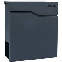 Zelsius - Briefkasten Wave mit Zeitungsfach, integrierter Soft-Close-Effekt, RAL7016 Anthrazit von ZELSIUS