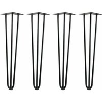 4er Set Tischbeine aus Stahl, (h) 60 cm, schwarz, 3 Streben - Zelsius 4er Set Tischbeine aus Stahl, (h) 60 cm, schwarz, 3 Streben - Zelsius von ZELSIUS