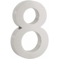Edelstahl Hausnummer "8", 13 x 20 cm, silber - Zelsius von ZELSIUS