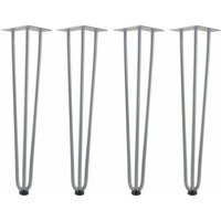 Zelsius 4er Set Tischbeine aus Stahl, (H) 60 cm, grau, 3 Streben Zelsius 4er Set Tischbeine aus Stahl, (H) 60 cm, grau, 3 Streben von ZELSIUS