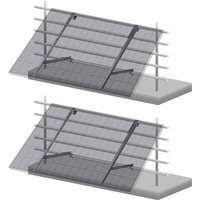 Zelsius Universal Solarmodul Balkonhalterung Set für 2 Solarpanele, verstellbarer Winkel, Montageset von ZELSIUS
