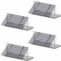 Universal Solarmodul Balkonhalterung Set für 4 Solarpanele, verstellbarer Winkel, Montageset - Zelsius von ZELSIUS