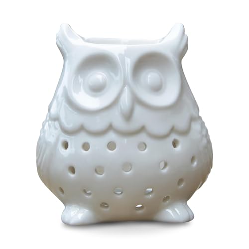 Duftbrenner Brenner Fondant Duftwachs - Diffusor für ätherische Öle und Düfte - Kerzenhalter Windlicht Keramik Weiß Glücksbringer, H 12 cm -Eule Zen'Arôme Duftbrenner Brenner Fondant Duftwachs - Diffusor für ätherische Öle und Düfte - Kerzenhalter Windlicht Keramik Weiß Glücksbringer, H 12 cm -Eule Zen'Arôme von ZEN ARÔME